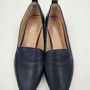 Franco Sarto Navy Leather Loafers Women’s Size 6M Classic Work Flats